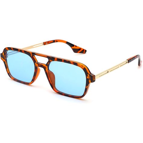 New Tortoiseshell & Blue Lens, Aviator Silhouette And Lightweight Mixed-Material Construction And Solid Metal Hinges Rectangular Flat Pilot Aviator Sunglasses. Vintage 70’s Look. 100% Uv400 Protection From Harmful Uva, Uvb And Uvc Rays. Reinforced Metal Spring Hinges Offer Adjustable Arm To Fit Different Head Size/ Face Shape. Dimensions: Lens Width- 52 Mm/ 2.05 Inches Lens Height: 40 Mm/ 1.57 Inches Bridge Width: 20 M/ 0.79 Inches Frame Length: 140 Mm/ 5.51 Inches Arm Length: 145 Mm/ 5.71 Inche Women Aviator Sunglasses, Blue Lens, Sunglasses Women Aviators, Metal Hinges, Sunglasses Style, Metal Spring, Blue Lenses, Spring Hinge, Face Shape