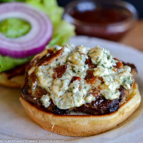 Blue Cheese Burger Sauce, Blue Cheese Burgers Recipes, Bleu Cheese Burger, Bacon Burgers, Burgers Recipes, Blue Cheese Burgers, Cheese Burgers, Blue Cheese Sauce, Cheeseburger Recipe