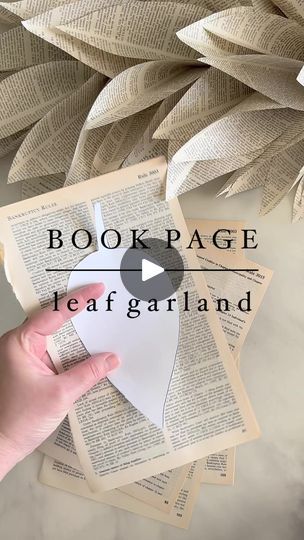 36 reactions · 8 comments | 📖 🍂 Book Page Leaf garland 🍂📖Y’all know I love a book page craft and I haven’t shared any recently so get ready for the upcoming seasons! 😅 I’ve wanted to make this Book page leaf garland for so long and I finally decided to make it happen this Fall! I love all of the neutral texture this garland added to my bookshelf! 🤍 You can paint the leaves too to give it a pop of color or even use paper bags for a darker tone! It’s a great way to add a Fall leaf garland to your home for FREE! 🙌 Blog post coming soon with all of the details and a printable leaf template 🍂♥️♥️♥️ PLEASE VOTE!! 🤗🗳️ If you missed it, I’m in the Final Four for the @americanfarmhousestyle 2024 Brand Ambassador Contest so please head to stories for the link to voting! I would be so honor Book Page Leaf Garland, Book Pages Garland, Paper Leaf Garland Diy, Corn Husk Garland, Book Page Garland Diy, Book Page Decorations, Fall Leaf Template Free Printable, Fall Leaves Template Free Printable, Paper Garland Ideas