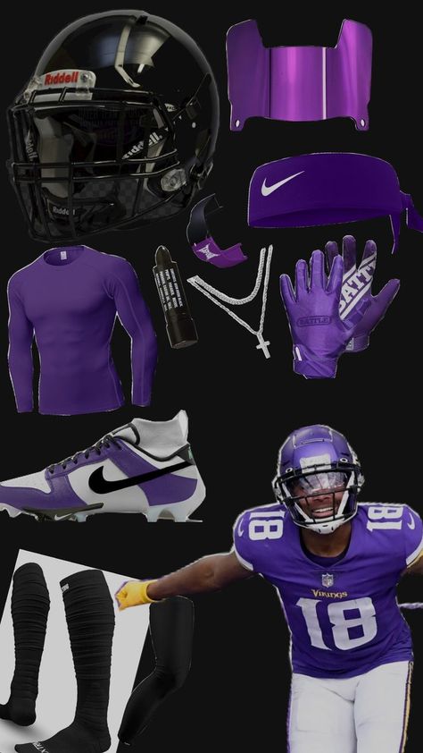 Football Workouts Training, Purple Football, Football Motivation, Football Drip, Athletic Aesthetic, Cute Disney Characters, Football Workouts, Trucks Lifted Diesel, Beanie Outfit