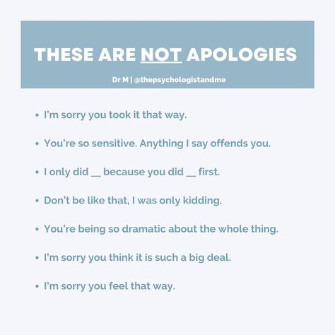 Real Apology, Apologizing Quotes, An Apology, Toxic Relationship, Clinical Psychologist, I M Sorry, M Sorry, Self Compassion, Toxic Relationships