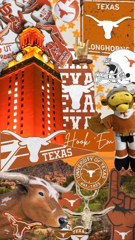 HOOK EM HORNS!! #texaslonghorns Ut Longhorns, College Vision Board, Texas Longhorns Football, Longhorns Football, Texas Life, Hook Em Horns, Texas Football, Ut Austin, Western Wall Art