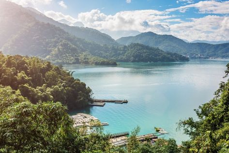 Sun Moon Lake: A Tea Lover’s Paradise – Taiwan Scene Sun Moon Lake Taiwan, Growing Tea, Taiwanese Tea, Sun Moon Lake, Tea Farm, Tea History, Clear Blue Water, Tea Culture, How To Make Tea