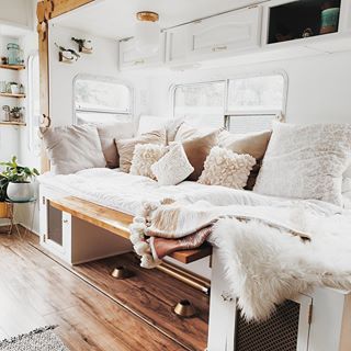 Apartment Therapy (@apartmenttherapy) • Instagram photos and videos Renovated Rv, Skoolie Conversion, Airstream Living, Rv Interior Remodel, Architecture Renovation, Beach Property, Camper Trailer Remodel, Caravan Renovation, Diy Camper Remodel