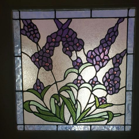 some #lavender we made a while back now to make something that matches Lilac Stained Glass Patterns, Lavender Stained Glass Pattern, Stained Glass Lavender, Lilac Tattoo, Glass Makeup, Stain Glass Window Art, Glass Window Art, Lavender Plant, Design Illustrations