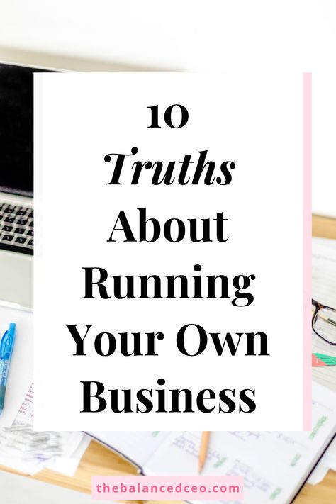 Running a business is difficult and a lot of work and although a lot of people show the glamorous side of it they don’t show you the true work that goes on behind the scenes. Here are some real-life truths about running your own business. via @thebalancedceo Running Your Own Business, Mental Health Blogs, Worker Bee, Bookkeeping Business, Successful Business Tips, Running A Business, Let It Out, Dream Business, Work From Home Tips