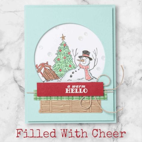 Filled With Fun and Filled With Cheer Bundles! | Stampin' Up! UK #1 Demonstrator Sam Hammond Create Christmas Cards, Creative Tutorials, Envelope Punch Board, Christmas Holiday Cards, Card Making Techniques, Winter Cards, Paper Sculpture, Cool Cards, Personal Cards