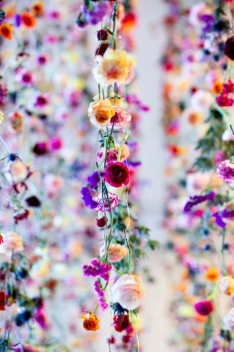 Hanging flower chains Flowers Hanging, Ceiling, Beads, Glass, Flowers, Wall