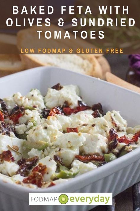 Baked Feta With Olives, Feta With Olives, Low Fodmap Appetizers, Fod Map, Low Fodmap Snacks, Fodmap Snacks, Low Fodmap Diet Recipes, Ibs Diet, Fodmap Diet Recipes