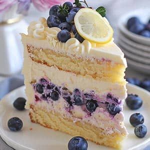 Lemon Blueberry Cheesecake Cake Recipe - Masters of Kitchen Lemon Upside Down Cake, Spring Cakes Recipes, Blueberry Cake Recipe, Blueberry Lemon Cake Recipe, Mousse Au Chocolat Torte, Cheesecake Cake Recipes, Summer Cake Recipes, Lemon Blueberry Cake, Lemon Blueberry Cheesecake