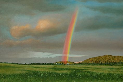 Rainbow Painting, Modern Oil Painting, Oil Pastel Art, Painting Media, Winter Painting, Realistic Paintings, Paintings I Love, Sky Art, Pastel Art