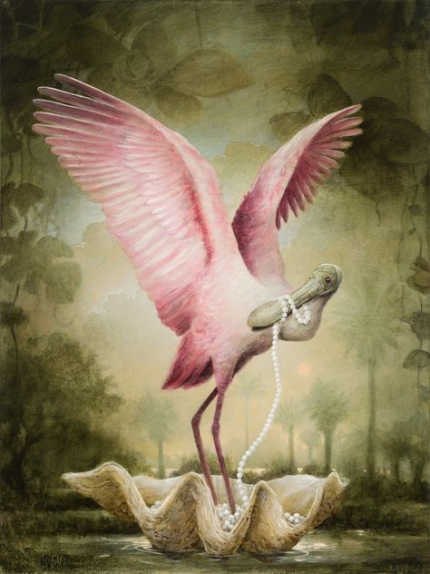 The Riches | From a unique collection of paintings at https://www.1stdibs.com/art/paintings/paintings/ Kevin Sloan, Regard Animal, Hur Man Målar, Surrealism Painting, Artist Profile, Birds Painting, Banksy, Surreal Art, Art Plastique