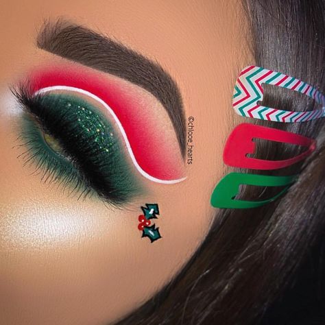 Glam Beauty Cosmetics (@glambeautyco) • Instagram photos and videos Xmas Makeup Looks, Green Glitter Makeup, Become Millionaire, Xmas Makeup, Bold Eyeshadow, Christmas Makeup Look, Green Eyeshadow, Christmas Makeup, Money And Happiness