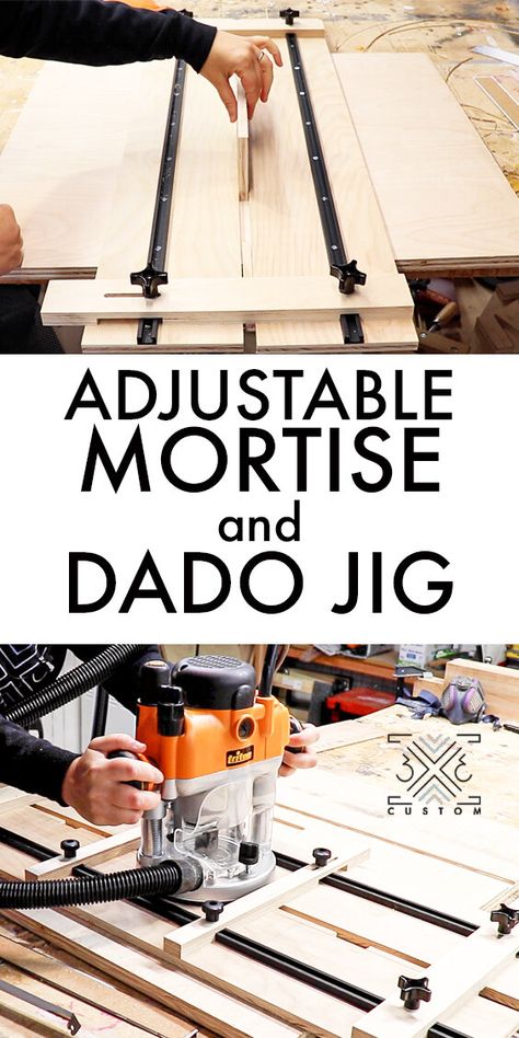 Dado Router Jig, Diy Dado Jig, Router Dado Jig, Dado Jig For Router, Woodworking Jigs Homemade, Mortise Jig, Router Jigs, Workshop Bench, Wood Jig