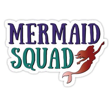 Mermaid Squad Sticker Mermaid Squad, Disney Sticker, Mermaid Party, Under The Sea, Cute Stickers, Disneyland, Vinyl Decal Stickers, Mermaid, Novelty Sign