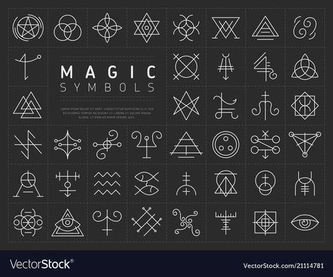 Fantasy Symbols Magic, Necromancy Symbols, Dark Magic Tattoo, Black Magic Symbols, Dark Magic Symbols, Sigil Magic Symbols, Kinetic Powers, Cult Symbols, Wizard Symbols