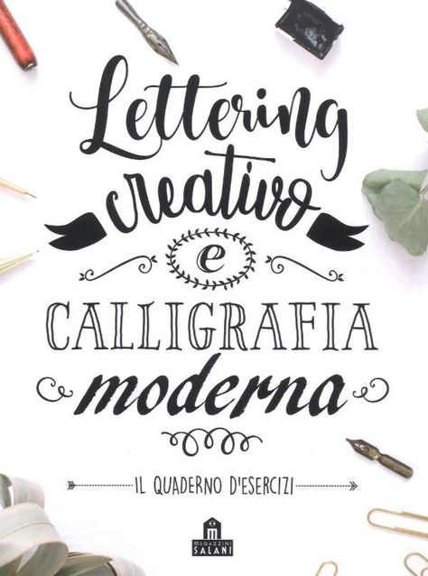 lettering_creativo_e_calligrafia_moderna_il_quaderno_esercizi Brush Fonts Free, Hand Lettering Printables, Alphabet Practice Sheets, Free Calligraphy Fonts, Unique Lettering, Hand Lettering Styles, Beautiful Lettering, Tattoo Lettering Fonts, Hand Lettering Fonts