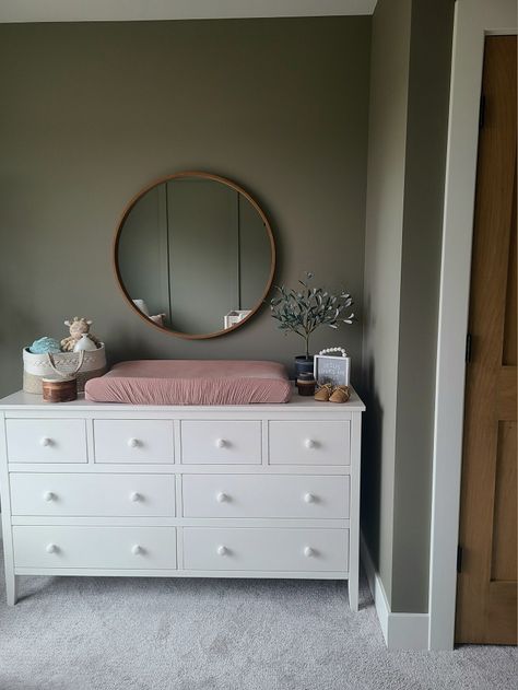 Baby nursery dresser changing table diapers Baby room Mirror And Shelves Above Dresser Nursery, Nursery Mirror And Shelf Over Dresser, Mirror And Shelf Above Changing Table, Nursery Dresser Mirror And Shelves, Myllra Changing Table, Nursery Changing Station, Baby Changing Station, Changing Station, Baby Changing