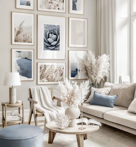 Trendy Gallery Wall, Pastel Home Decor, Wall Inspiration, Beige Living Rooms, Gallery Wall Inspiration, Gallery Wall Living Room, Living Room Living Room, Living Room Wall Decor, Decor Home Living Room