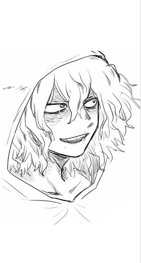 Shigaraki Tomura Drawing Sketch, How To Draw Shigaraki, Mha Lineart, Mha Coloring Pages, Shigaraki Drawing, Mha Sketches, Shigaraki Tomura, Anime Lineart, Tomura Shigaraki