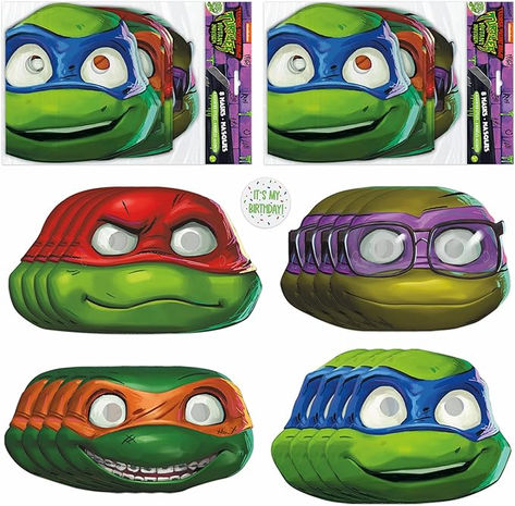 Unique Ninja Turtle Birthday Party Supplies - Party Masks (Pack of 16) and Sticker #ad #TMNT #ninjaturtles #birthdaypartyideas #teenagemutantninjaturtles Tmnt Party Decorations, Ninja Turtle Birthday Party, Ninja Turtle Theme Party, Turtle Birthday Party, Ninja Turtle Mask, Ninja Turtle Theme, Turtle Birthday Parties, Tmnt Birthday, Ninja Turtles Birthday Party