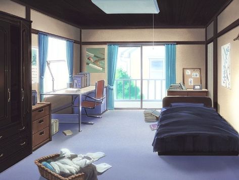 Anime Houses, Anime House, Dorm Design, Interior Architecture Drawing, Student Room, Bg Design, Anime Room, House Room, Room Inspiration Bedroom