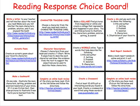 Nonfiction Reading Response, Reading Response Journals, Just Right Books, Read 180, Reader Response, Choice Board, Egg Plant, Choice Boards, Authors Purpose