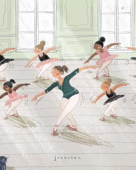 Ballerina Wallpaper, Ballerina Book, Ballet Illustration, Ballerina Illustration, Dance Artwork, Ballet Drawings, Ballet Painting, Ballet Studio, Ballet Pictures