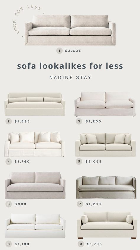 Sofas With One Seat Cushion, Bench Cushion Sofa, Bench Seat Couch, Cream Couches, Off White Couch, Affordable Couches, Interior Define Sofa, Stain Resistant Couch, Cream Couch Living Room