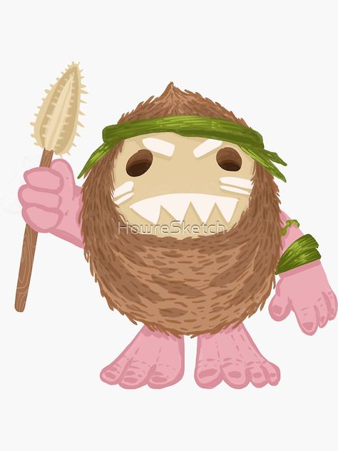 Moana Monsters, Coconut Cartoon Drawing, Kokamora Faces Moana, Kakamora Moana, Moana Lava Monster, Moana Stickers, Monster Stickers, Baby Rosa, Moana