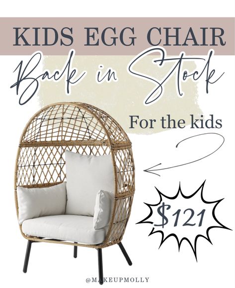 Egg Chair Rocking Chairs, Boho Egg Chair, Boho Chair, Furniture Kids, Walmart Finds, Boho Kids, Kids Outdoor, Egg Chair, Kids Chairs