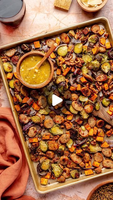 36K likes, 204 comments - broccyourbody on October 1, 2023: "Get ready for this Fall Veggie Sheet Pan Dinner with Maple Mustard Sauce to be on repeat until Spring 🤎🍂 Even though this one takes 30 minutes to bake, I’m still adding it to the 20 Minute High Protein TJ’s Series because it takes legit 5 minutes of actual “work.” It’s one of the easiest meals I’ve posted in a while so I figured it deserved to be #9! If you have an issue with this choice please let me know ASAP so I can pass along Defined Dish Magic Mustard Sauce, Trader Joe’s Autumnal Pasta Sauce, Honey Mustard Chicken Sheet Pan Dinner, Carissa Stanton, Maple Mustard Sauce, Veggie Sheet Pan, Trader Joe’s Butter Chicken, Trader Joe’s Harvest Sauce, Easiest Meals