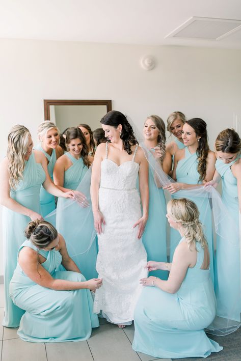 Tiffany Blue Bridesmaids, Tiffany Blue Bridesmaid Dresses, Blue Bridesmaids Dresses, Richmond Virginia Wedding, Pretty Bridesmaid Dresses, Audrey Rose, Blue Bride, Elegant Modern Wedding, Designer Bridesmaid Dresses