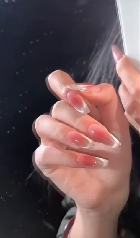 Aura Cat Eye Nails, Cat Eye Aura Nails, Cateye Polish, Cateyes Nails, Nails Douyin, Cateye Nails, Douyin Nails, Torrance California, Aura Nails