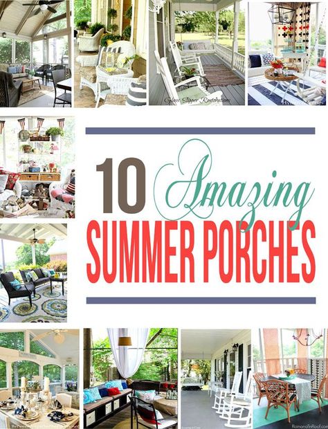 Summer Front Porch Ideas, Summer Porch Decor, Backyard Hammock, Patio Signs, Lampshade Makeover, Summer Front Porches, Summer Backyard, Summer Porch, Front Porch Decorating