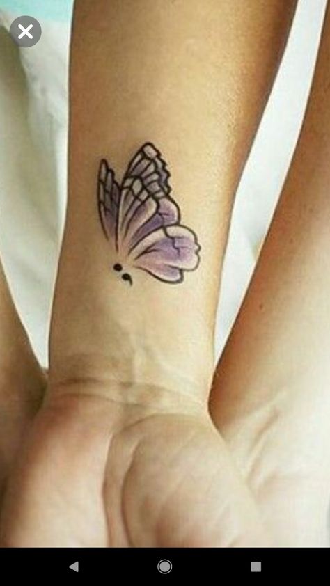 Butterfly Warrior Tattoo, Fibro Butterfly Tattoo, Fibro Tattoo Ideas, Fibromiologia Tattoo, Fibro Tattoo, Colon Tattoo, Butterfly Tattoos Images, Butterfly Wrist Tattoo, Simple Tattoos For Women