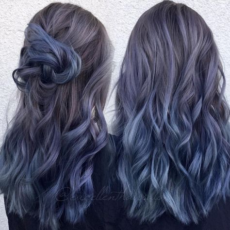 Demi Color, Blue Ombre Hair, Dark Blue Hair, Guy Tang, Hair Colours, Ombre Hair Color, Dye My Hair, Hair Dye Colors, Hair Inspiration Color