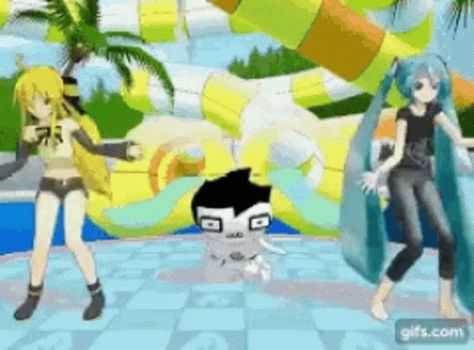 Homestuck John Egbert, Miku Gif, Homestuck John, John Egbert, Homestuck, Hatsune Miku, Dancing, Gif, Tumblr