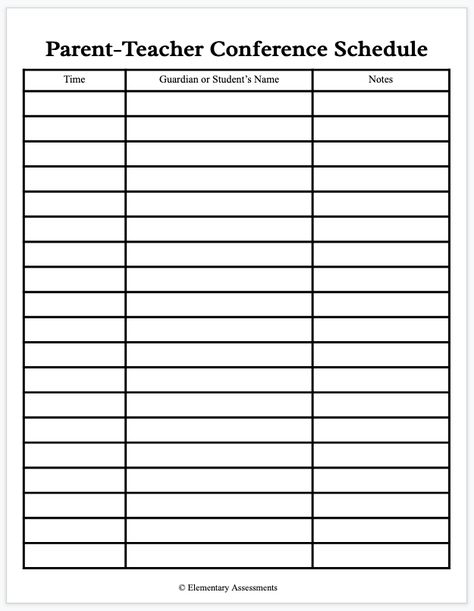 Parent Teacher Conference Sign Up Sheet Free Printable, Parent Teacher Conference Sign Up Sheet, Parent Conference Forms Free, Conference Reminder, Sign Up Sheet Template, Parent Teacher Conference Forms, Teaching Preschoolers, Parent Teacher Conference, Conference Forms