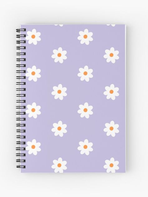 Nootbook Ideas Cover For School, Cute Book Covers For School, School Notebooks Aesthetic Cover, Aesthetic Spiral Notebook, Cute Notebook Designs, Purple Notebook Aesthetic, Copybook Design, Purple Notebook Cover, Purple Notebooks