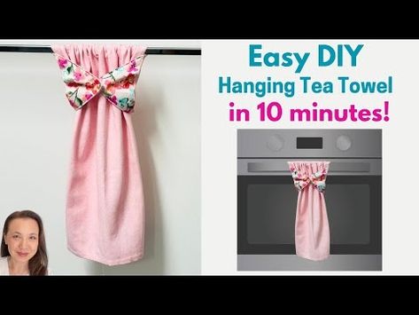 (118) Super Easy DIY Hanging Tea Towel in 10 minutes! - Great Gift or Sew to Sell - YouTube Kitchen Towels Hanging, Sewing To Sell, Scrap Busters, Towel Wrap, Kitchen Hand Towels, Diy Hanging, Easy Diy Projects, Easy Gifts, Free Tutorial