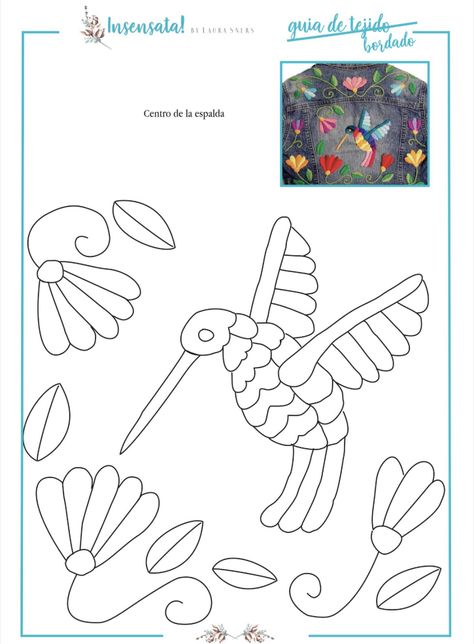 Diy Mexican Embroidery, Diy Otomi Embroidery, Mexican Embroidery Designs, Otomi Embroidery, Mexican Embroidery, Embroidery Template, Floral Embroidery Patterns, Hand Embroidery Kit, Pola Sulam