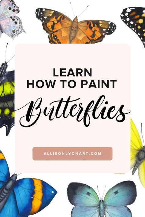 Paint Butterflies, Painting Butterflies, How To Watercolor, Watercolor Butterflies, Watercolor Butterfly, Diy Watercolor Painting, Learn How To Paint, Diy Watercolor, Butterfly Painting