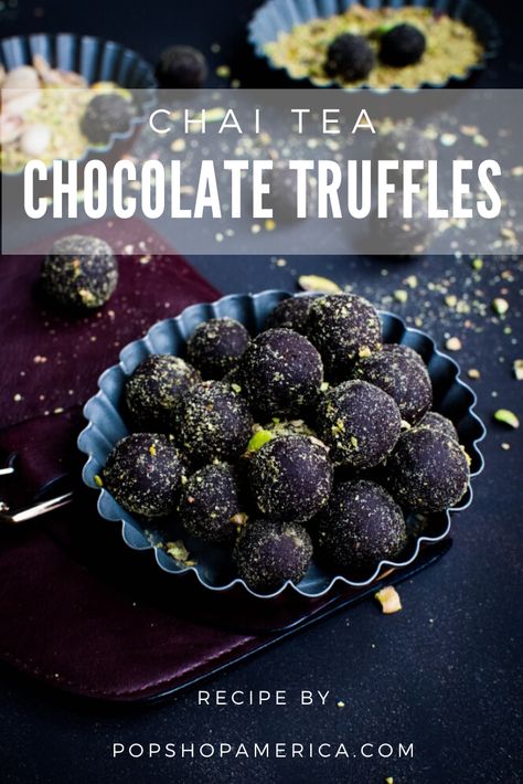 These Chai Tea Chocolate Truffles are an exotic blend of warming spices. Make these to die for chocolates for yourself! Chocolate Truffles Recipe, Healthy Dark Chocolate, Parfait Desserts, Chocolate Candy Recipes, Truffles Recipe, Truffle Recipe Chocolate, Truffle Recipe, Chai Spice, Mousse Recipes