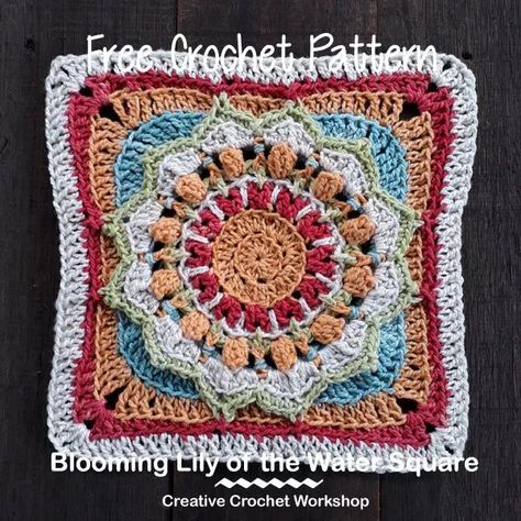 Crochet Motives, Cotton Crochet Patterns, Crochet Workshop, Crochet Dreams, Crochet Squares Afghan, Magic Water, Granny Square Crochet Patterns Free, Cuddle Time, Back Post Double Crochet