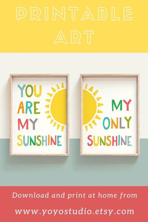 Bright Colour Nursery Ideas, Royal Baby Nurseries, Sweet Typography, Unisex Nursery Colors, Baby Unisex Nursery, Boy And Girl Shared Bedroom, Colorful Nursery Decor, Baby Room Paintings, Sunshine Wall Art