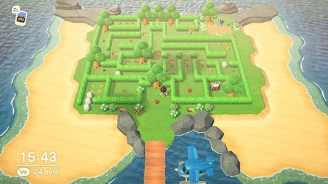 Rover’s May Day Maze Solution in Animal Crossing New Horizons Animal Crossing Hedge Maze, Acnh Maze, Brock Pokemon, Mystery Island, Hayday Farm Design, Maze Design, Animals Crossing, Acnh Designs, Animal Crossing Wild World