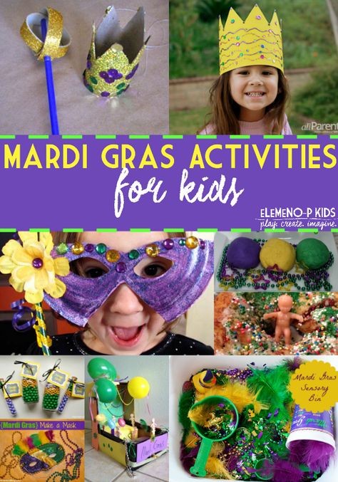 20 Mardi Gras Activities for Kids Mardi Gras Activities For Kids, Mardi Gras Activities, Mardi Gras Kid, Carnival Activities, Carnival Games For Kids, Mardi Gras Crafts, Mardi Gra, Mardi Gras Food, Fun List