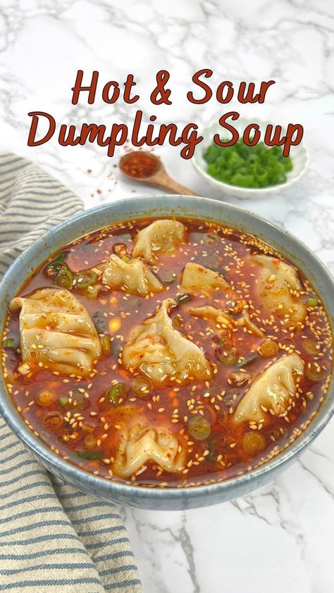 Chinese Black Vinegar, Black Vinegar, Dumpling Soup, Frozen Dumplings, Sichuan Peppercorn, Hot And Sour Soup, Dumplings For Soup, Curry Rice, Asian Inspired Recipes