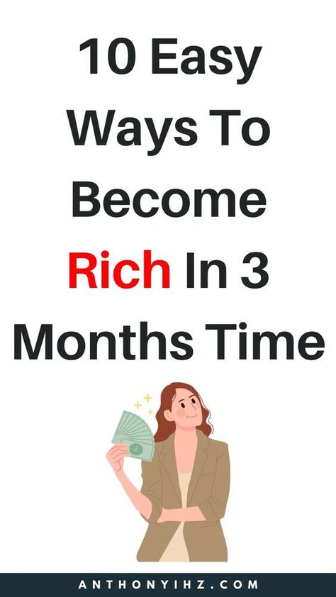 Are you looking for ways to develop a rich mindset? Need helpful tips on how to become a millionaire fast? Check out these personal finance tips on how to become rich, plus 10 helpful tips for building wealth fast. This post will also guide you on rich people's mindset that will make you wealthy, easy ways to become a millionaire in 3 months, plus wealth tips to become rich and successful How To Become Successful Women, Where To Invest Your Money, Money Earning Ideas, Millionaire Tips, Ways To Become Rich, How To Become Wealthy, Rich Mindset, Ways To Get Rich, Week Schedule